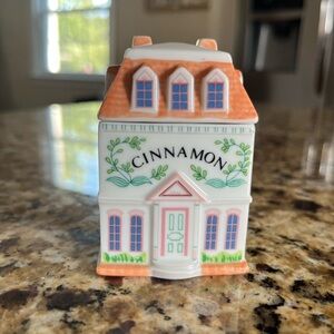 Rare Vintage Lenox Spice Village Jar 1989 Cottage Collection - Cinnamon
